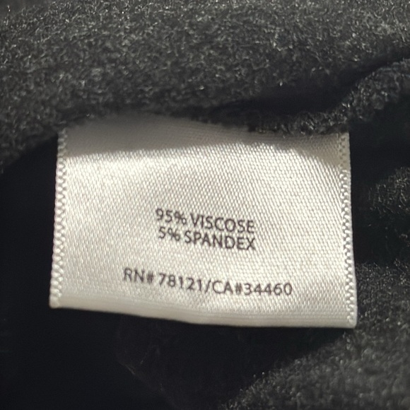 EILEEN FISHER Midi Dress Gray Black Scoop Neck 2/3 Sleeves Stretchy Size XS Work - Picture 6 of 8